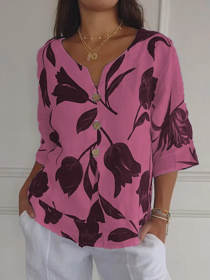 Stilla | V-udskæring Bluse med Stil