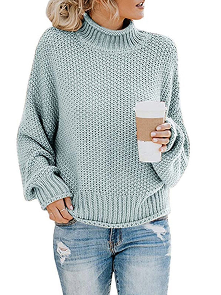 Stilla | Pullover med rullekrave og faldende skuldre