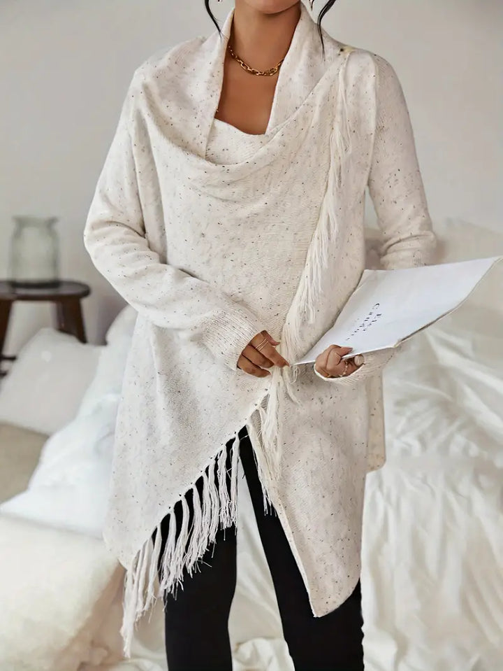 Stilla | Damebluse Af Frynse Strik