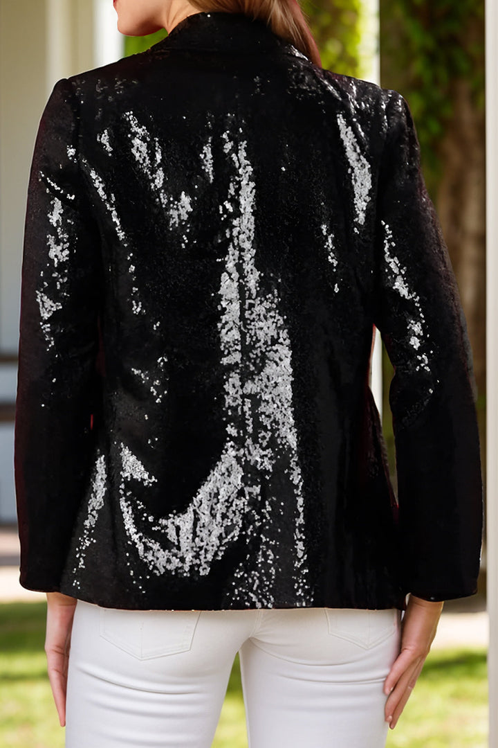 Stilla | Blazer Cashew Med Lange Ærmer Af Pailletter