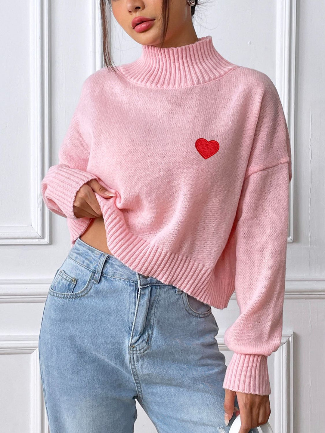 Stilla | Rullekrave sweater med lange ærmer