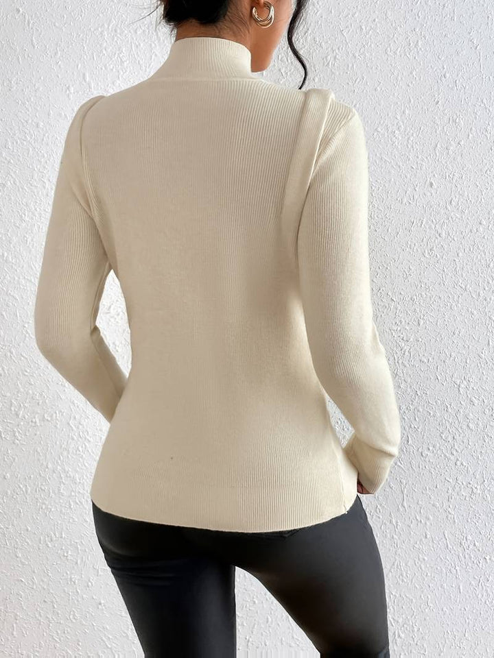 Stilla | Pullover Rullekrave Beige