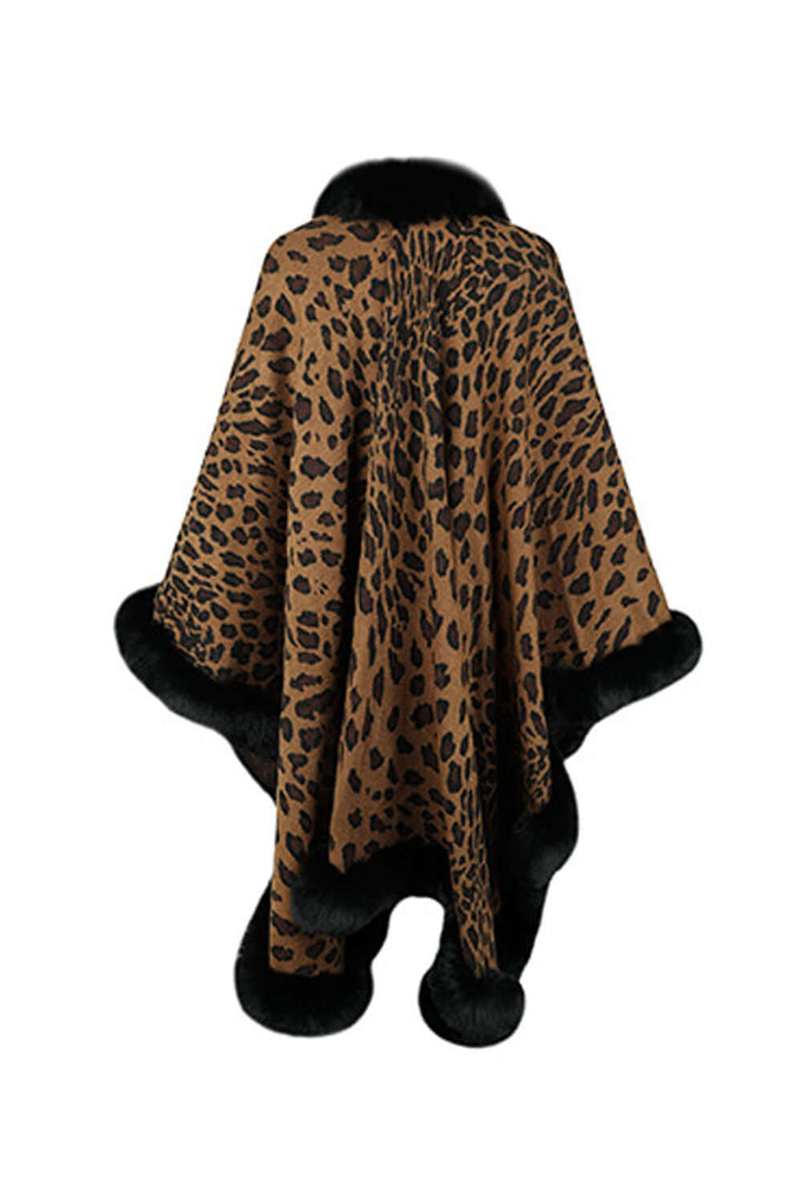 Stilla | Leopardmønster Åben Poncho