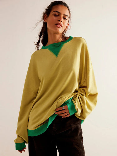 Stilla | Farverig Sweatshirt Med Lækre Lanterneærmer