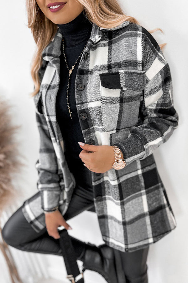 Stilla | Hold Dig Varm Pocketed Plaid Jakke
