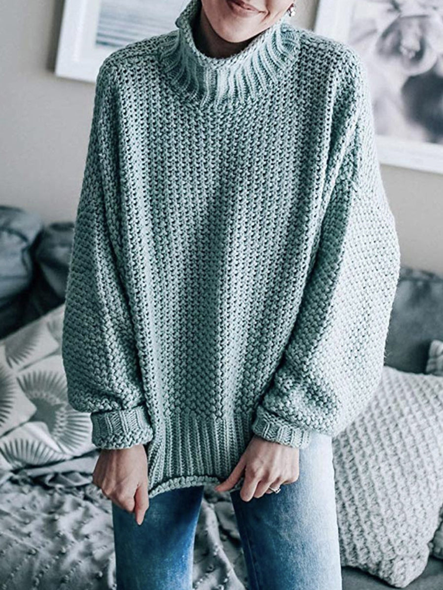 Stilla | Pullover med rullekrave og faldende skuldre