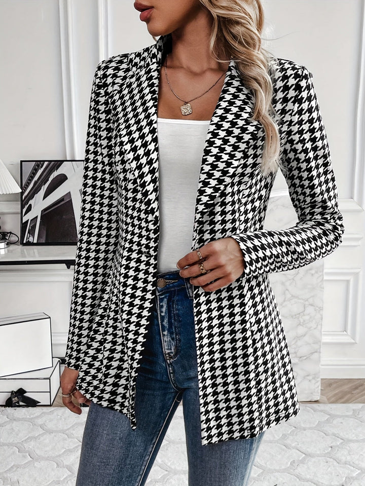 Stilla | Lang Blazer Til Kvinder Med Tern