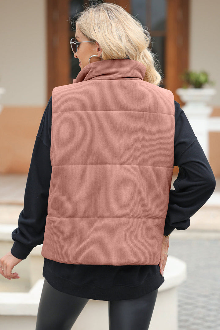 Stilla | Zip Up Turtleneck Vest Coat