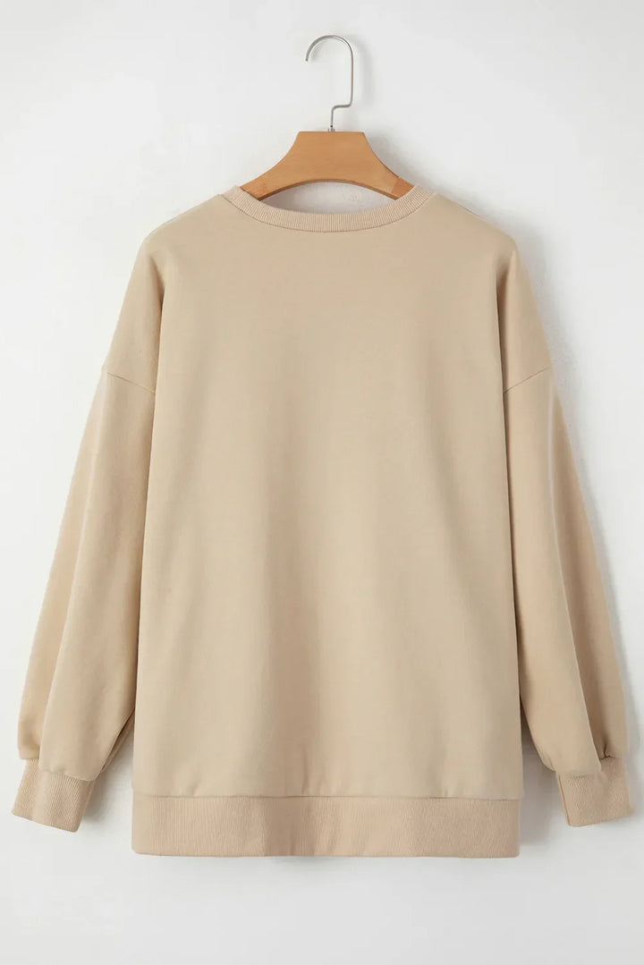 Stilla | Sweatshirt med Rund Halsaussnit og Lange Ærmer