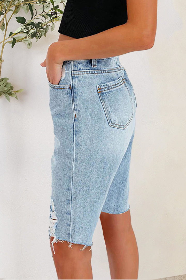 Stilla | Lommerede Denim Shorts