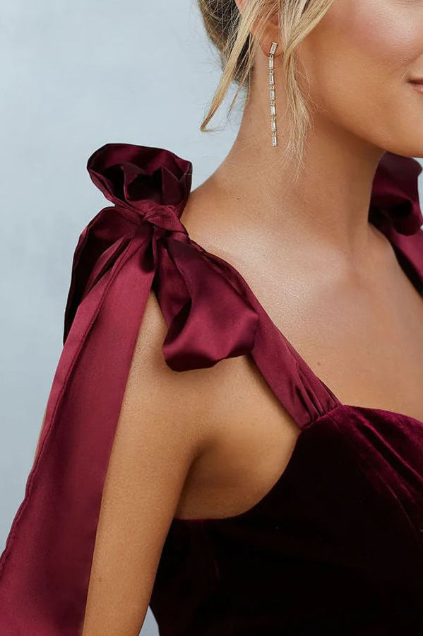 Stilla | Forkæl Mig Velvet Sweetheart Hals Skulder Bind Overall