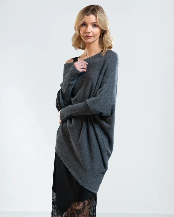 Stilla | Asymmetrisk Draperet Pullover