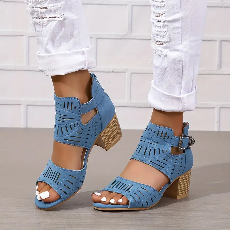 Stilla | Dame Sandaler Med Chunky Hæle Stil