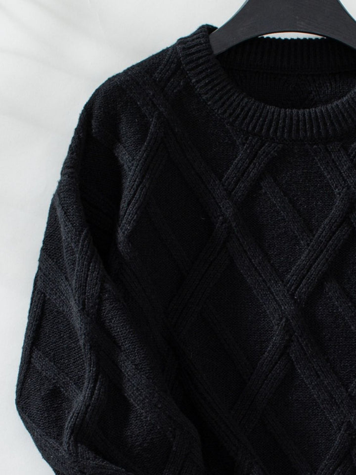 Stilla | Pullover med lange ærmer og geometrisk rundhals