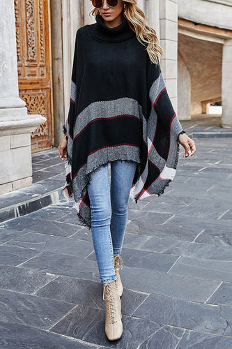 Stilla | Bubbles and Bonfires Farveblok Strik Poncho