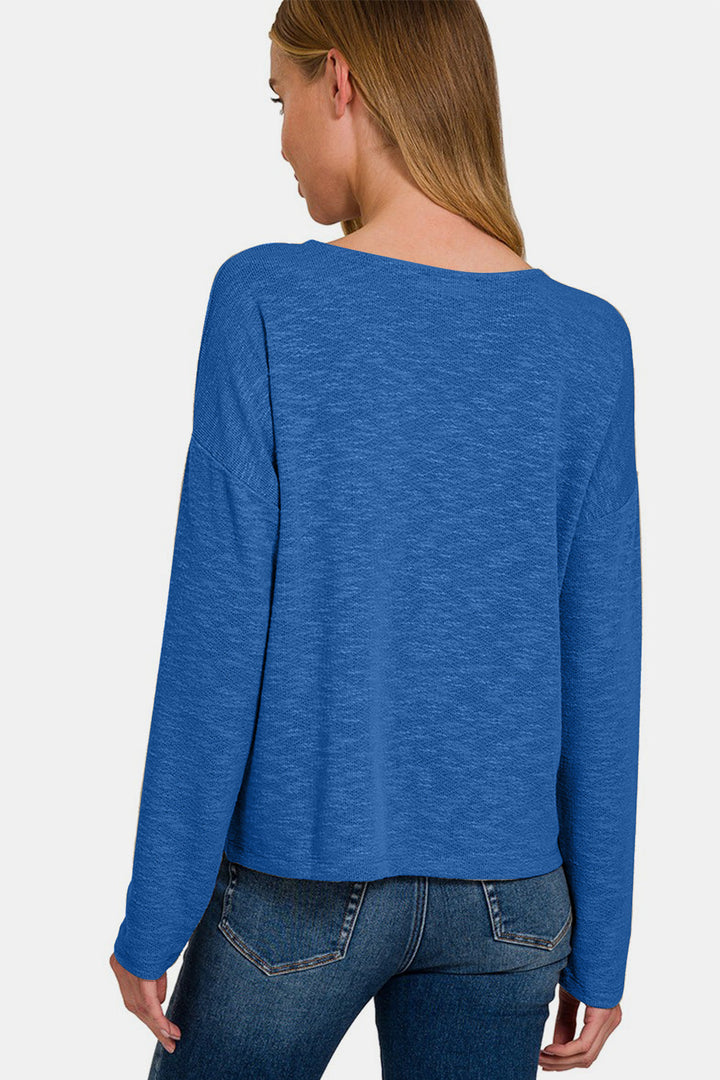 Stilla | T-shirt med lange ærmer og dybe skuldre