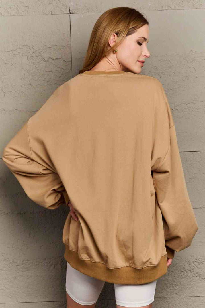 Stilla | Love Full Size Graphic Rund Hals Sweatshirt