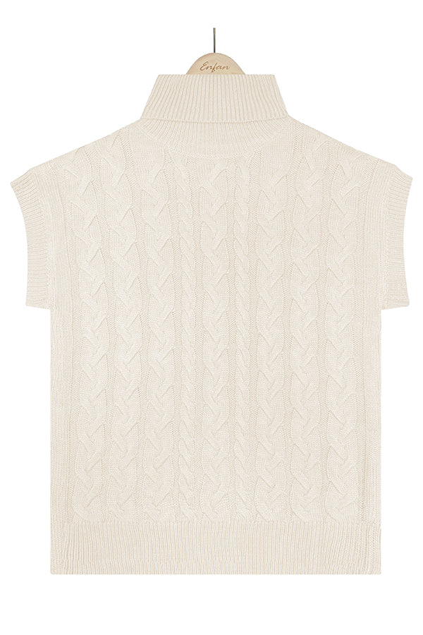 Stilla | Natalia Kabel Kortærmet Turtleneck Trøje