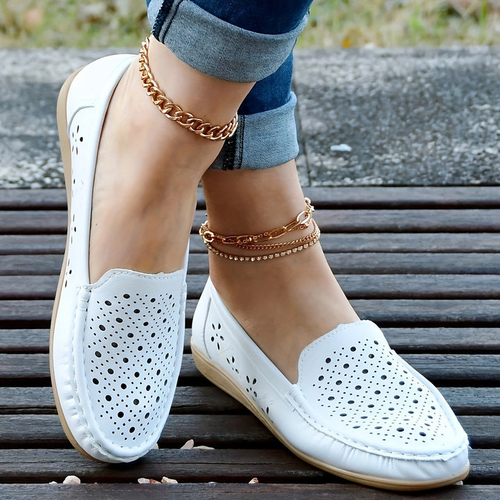 Stilla | Dame Hul Mokkasiner, Åndbare Flade Sko Slip on