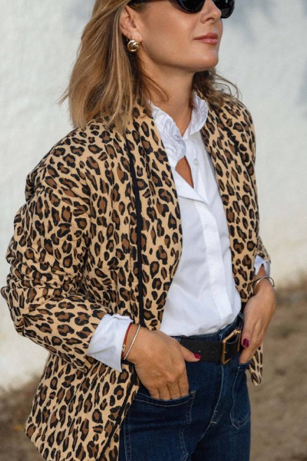 Stilla | Leopardmønster Stikset Jakke