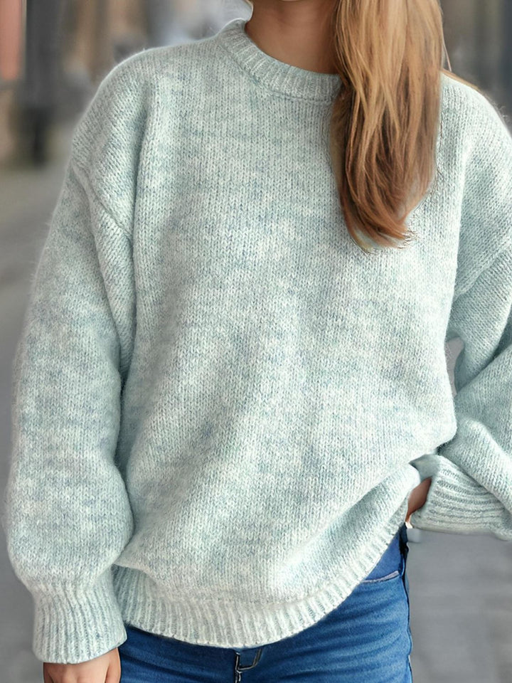 Stilla | Strikpullover med Rundhals og Lange Ærmer