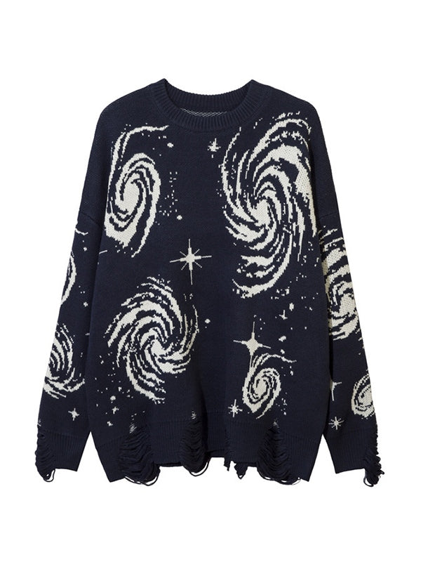 Stilla | Farve Vintage Tryk Rivet Sweatshirt