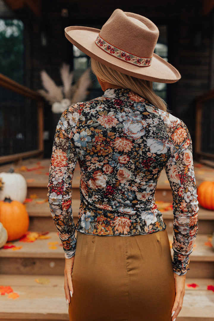 Stilla | Bluse Af Blomsterstrik