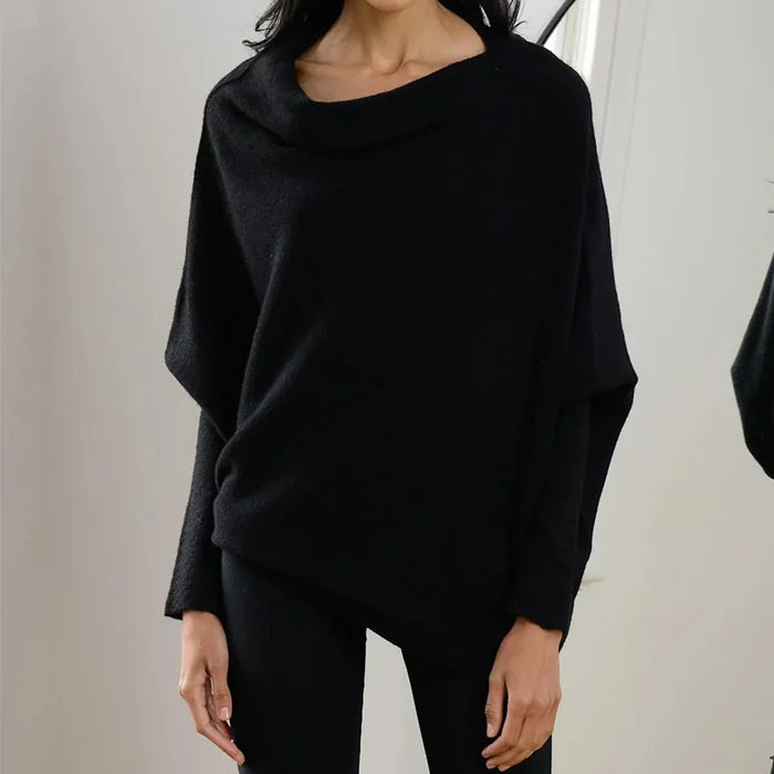 Stilla | Asymmetrisk draperet pullover