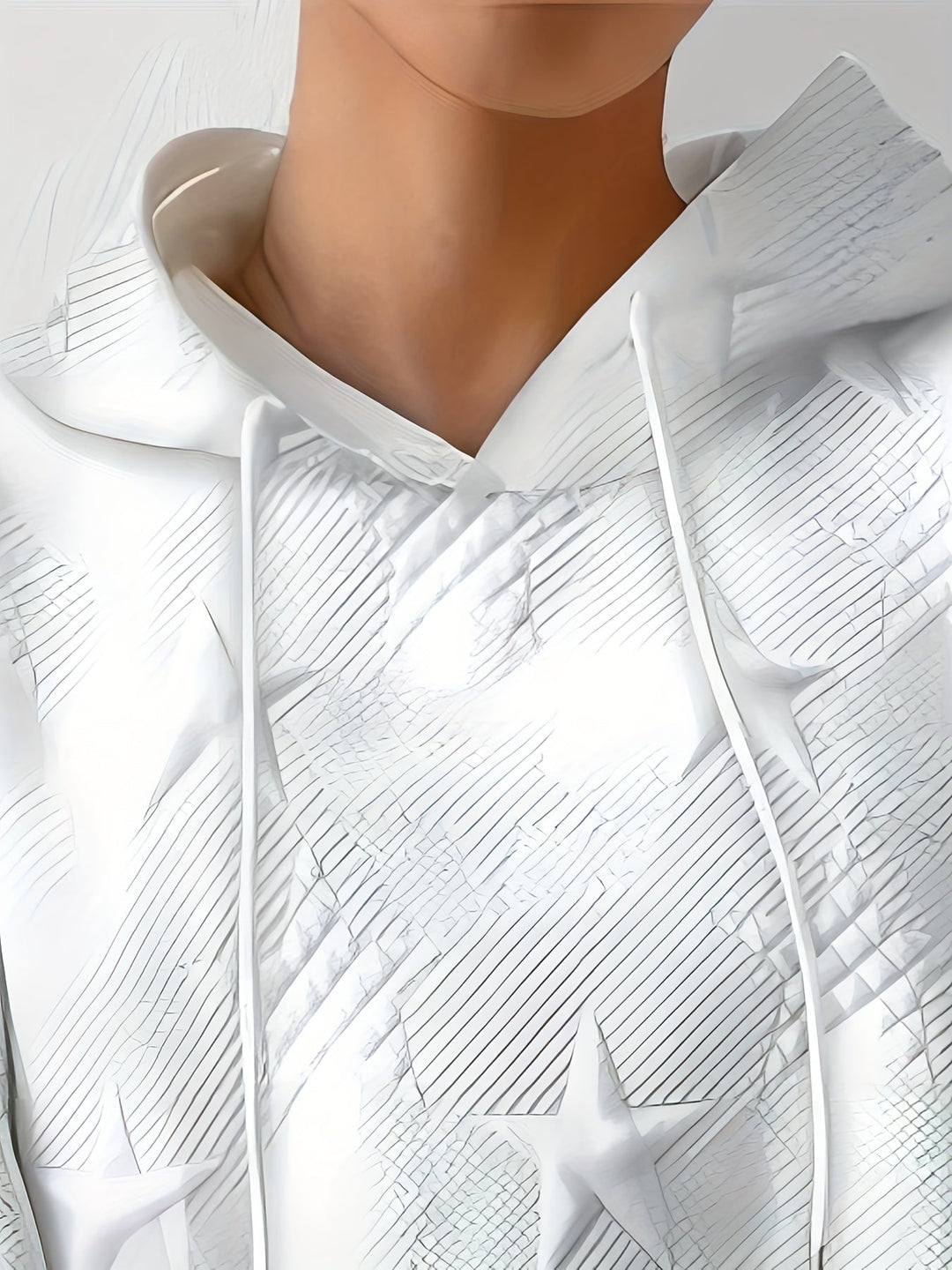Stilla | Sweatshirt med snor og stjernestruktur