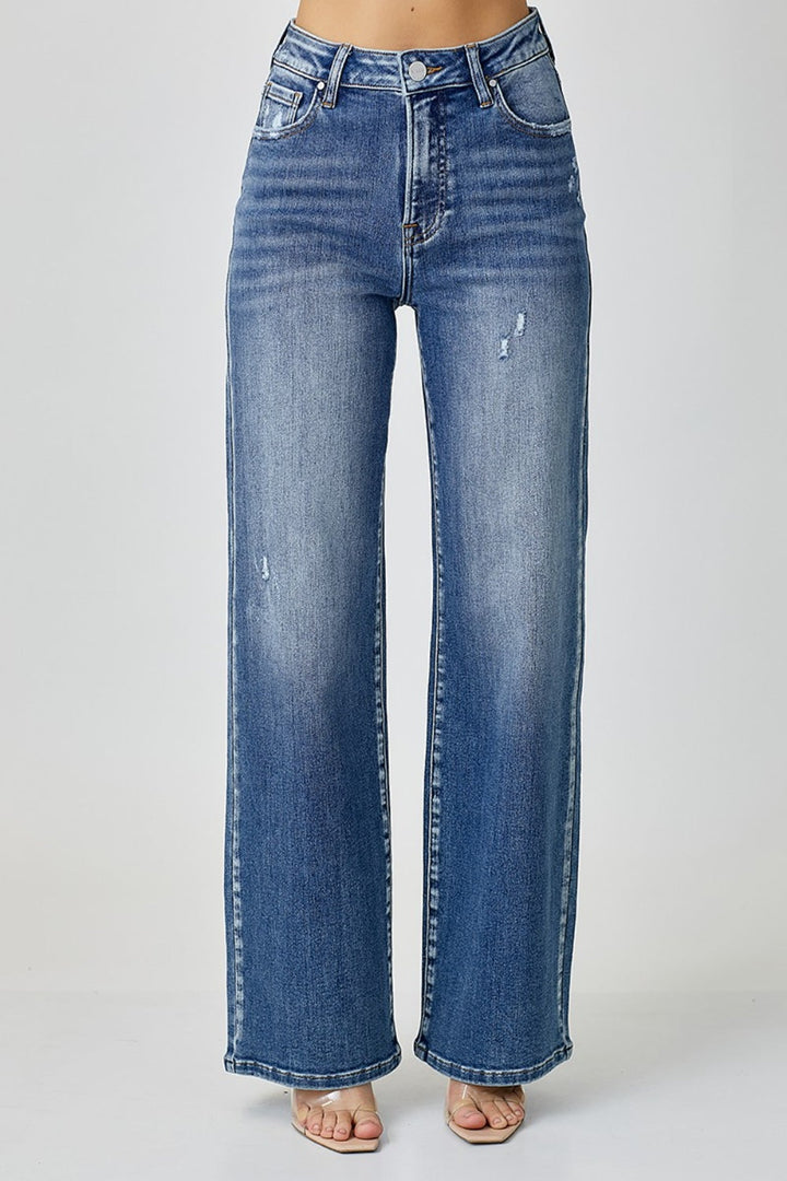 Stilla | Høj Talje Bred Ben Jeans