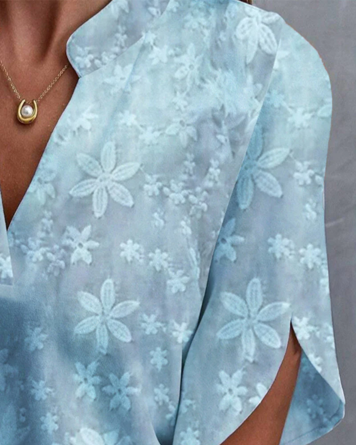 Stilla | Bluse Dame Blomster-Mønster