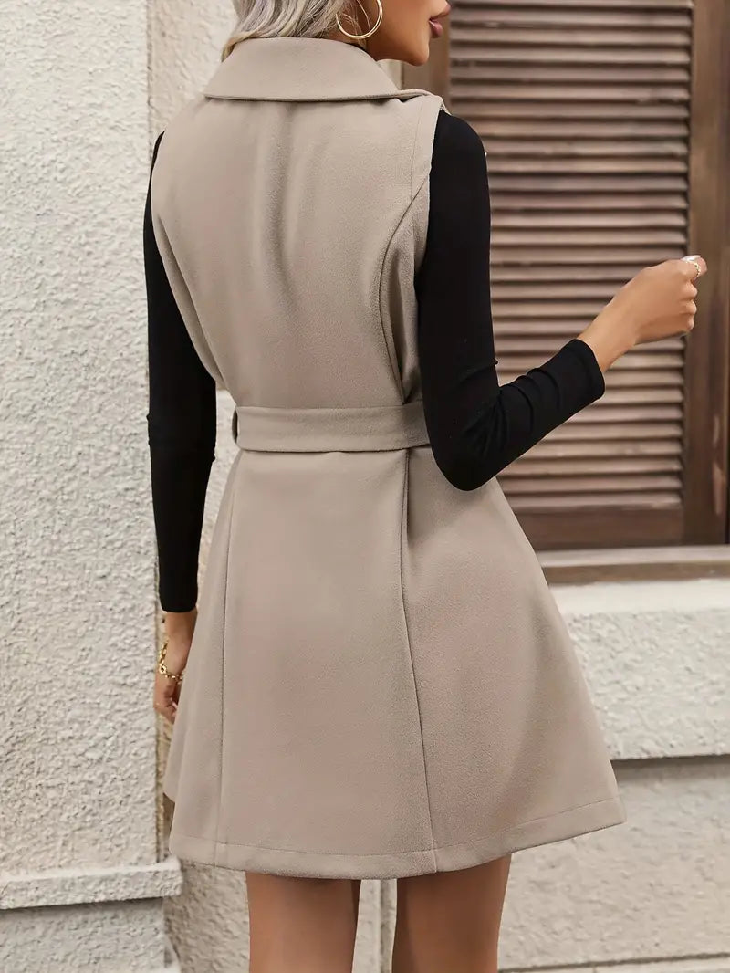 Stilla | Elegant Ærmeløs To-radet Blazer Til Kvinder