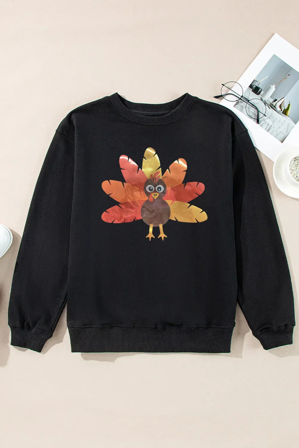 Stilla | Langærmet T-shirt med Grafisk Mønster og Rund Halsudskæring