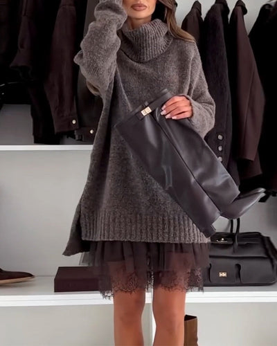 Stilla | Sæt Løst Rullekrave Sweater Spids