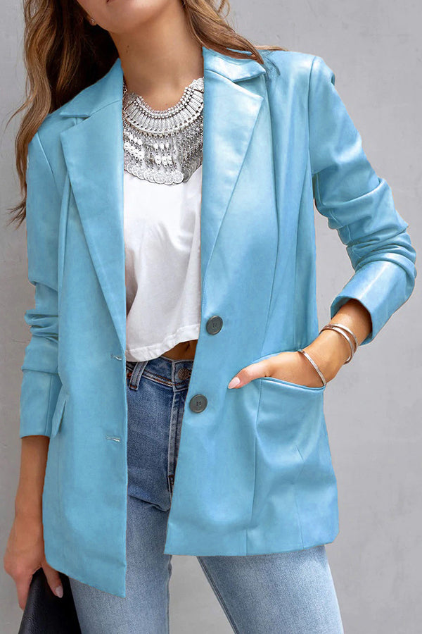 Stilla | Mode Affairs Lommer Faux Læder Blazer