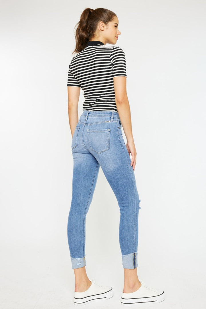 Stilla | Distressed Cat's Whiskers Button Fly Jeans