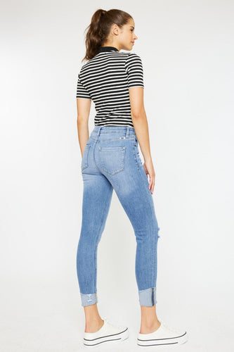 Stilla | Distressed Katteviduer Knap-til-fly Jeans