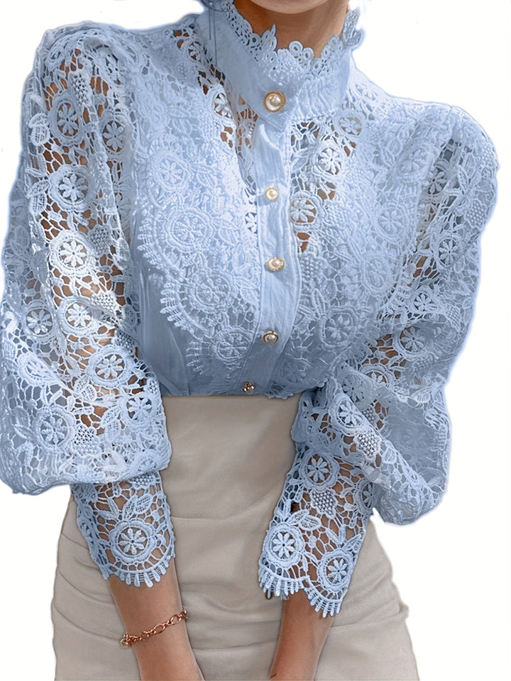 Stilla | Bluse Langærmet Blondebluse