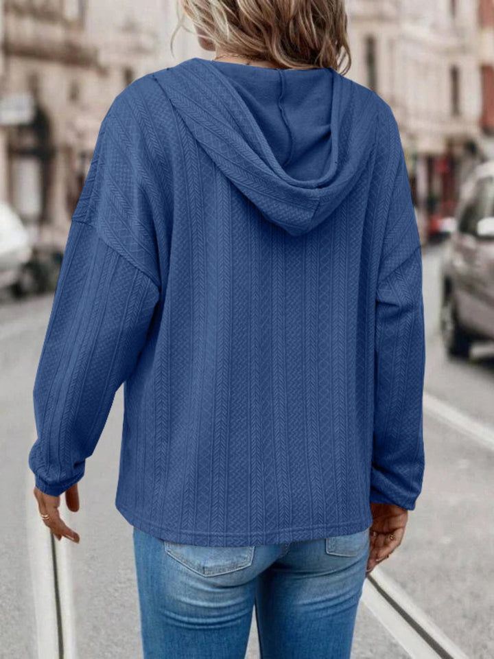 Stilla | Sweatshirt med lange ærmer, hætte, snøre og raglanærmer