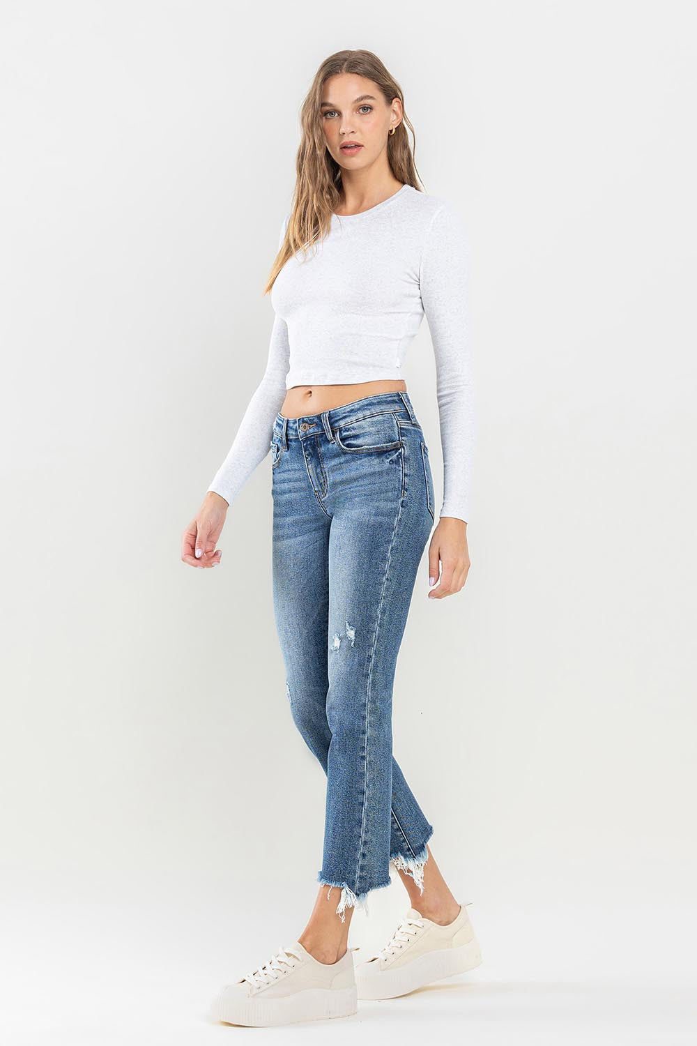 Stilla | Mellemhøj Slidser Hæm Jeans
