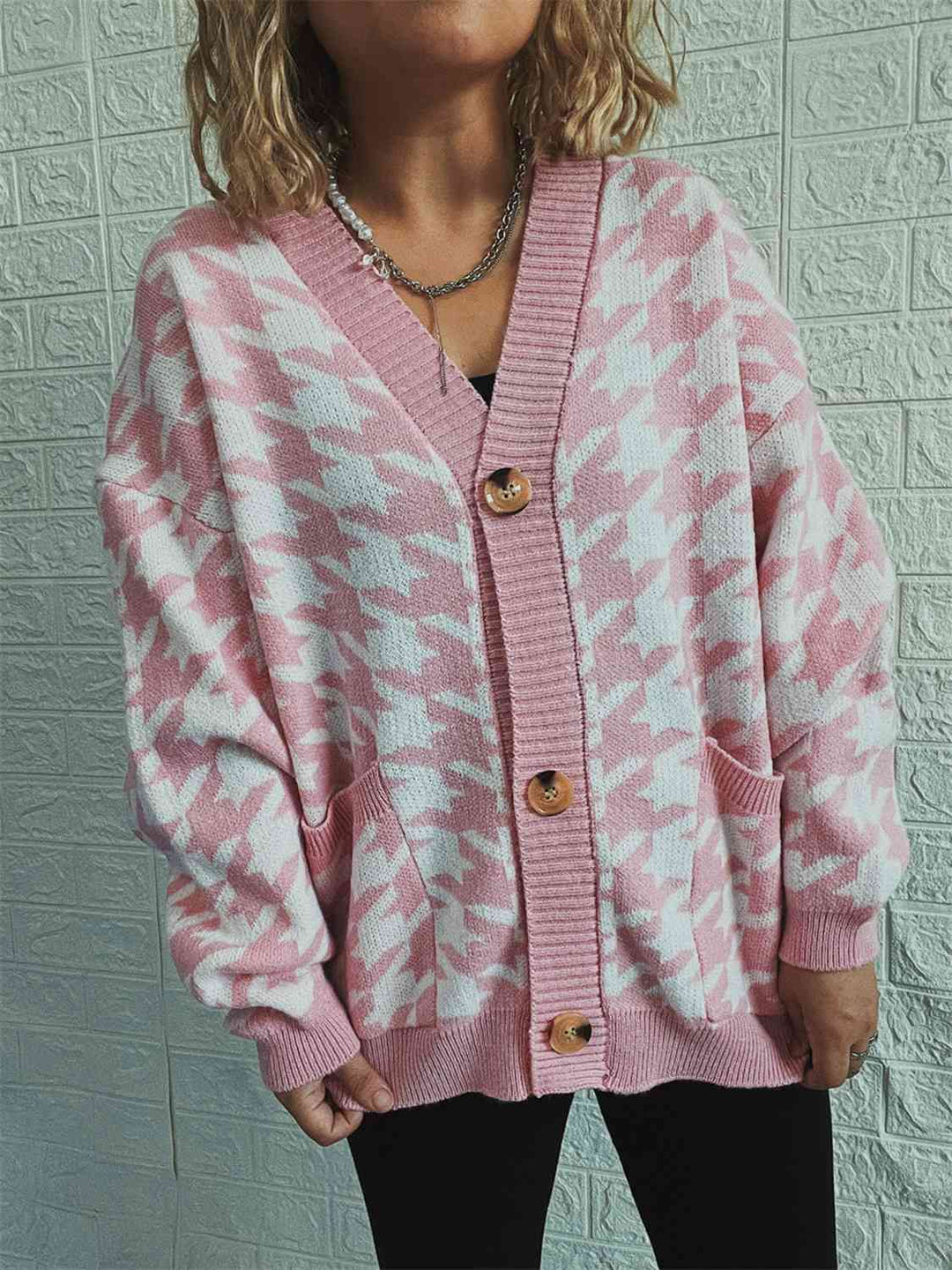 Stilla | Knap Front Cardigan Med Lommer
