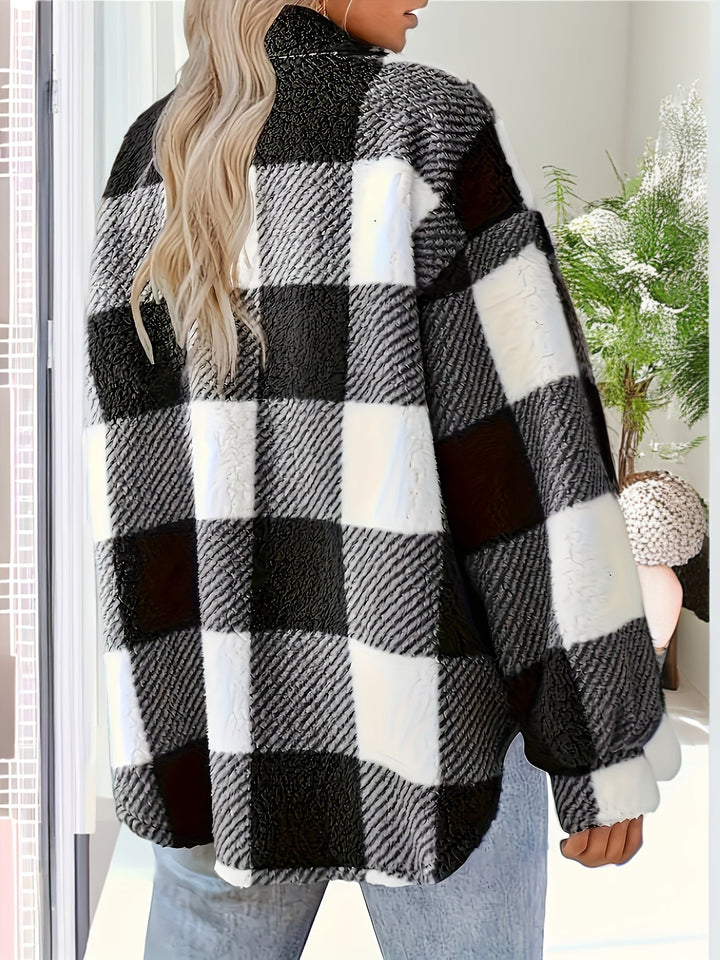 Stilla | Rutet Oversize-Jakke