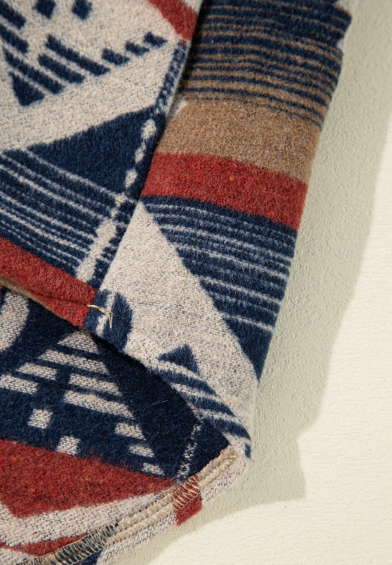Stilla | Sweatjacke med lange ærmer og geometrisk mønster halvknebel