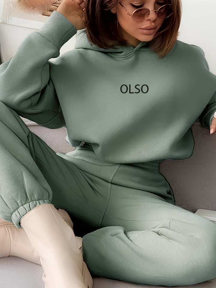 Stilla | Sweatshirt- og joggingbukser-sæt med bogstavtryk