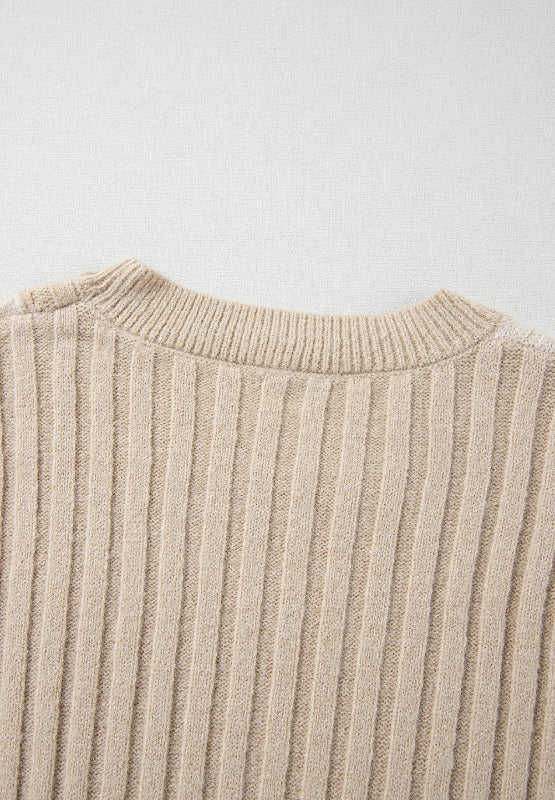 Stilla | Pullover i struktureret strik med rund halsudskæring i farveblok