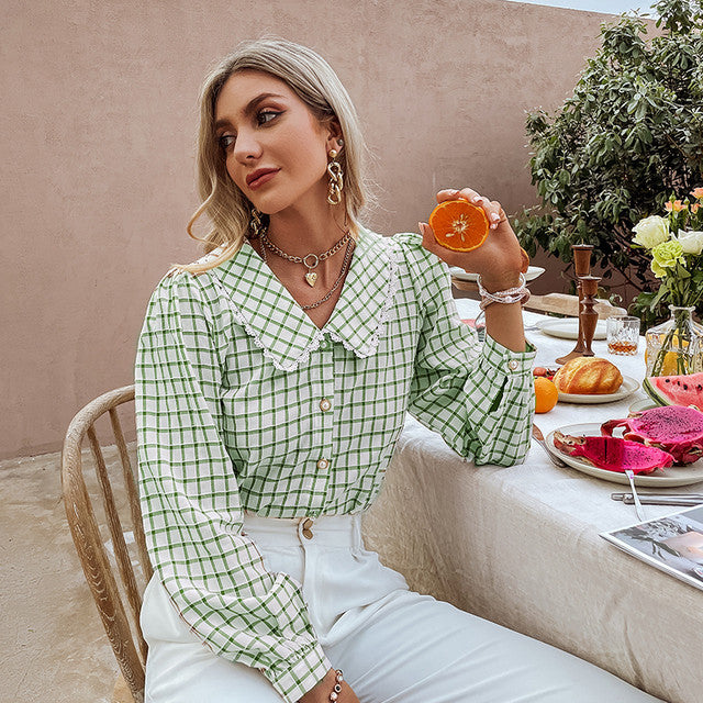 Stilla | Elegant og Trendy Fritidsbluse Skjorte til Kvinder med Lange Ærmer.