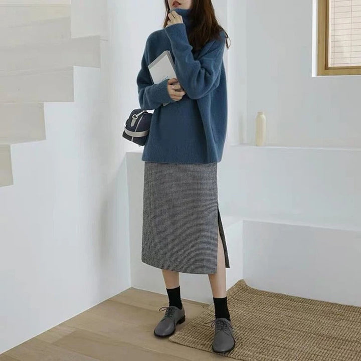 Stilla | Blød højhalset sweater
