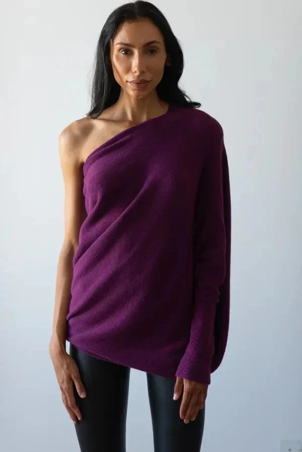 Stilla | Asymmetrisk draperet pullover
