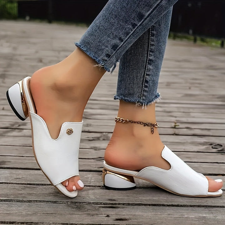 Stilla | Sandaler Med Krokodillemønster, Med Åbne Tåer Og Elegante Stiletter