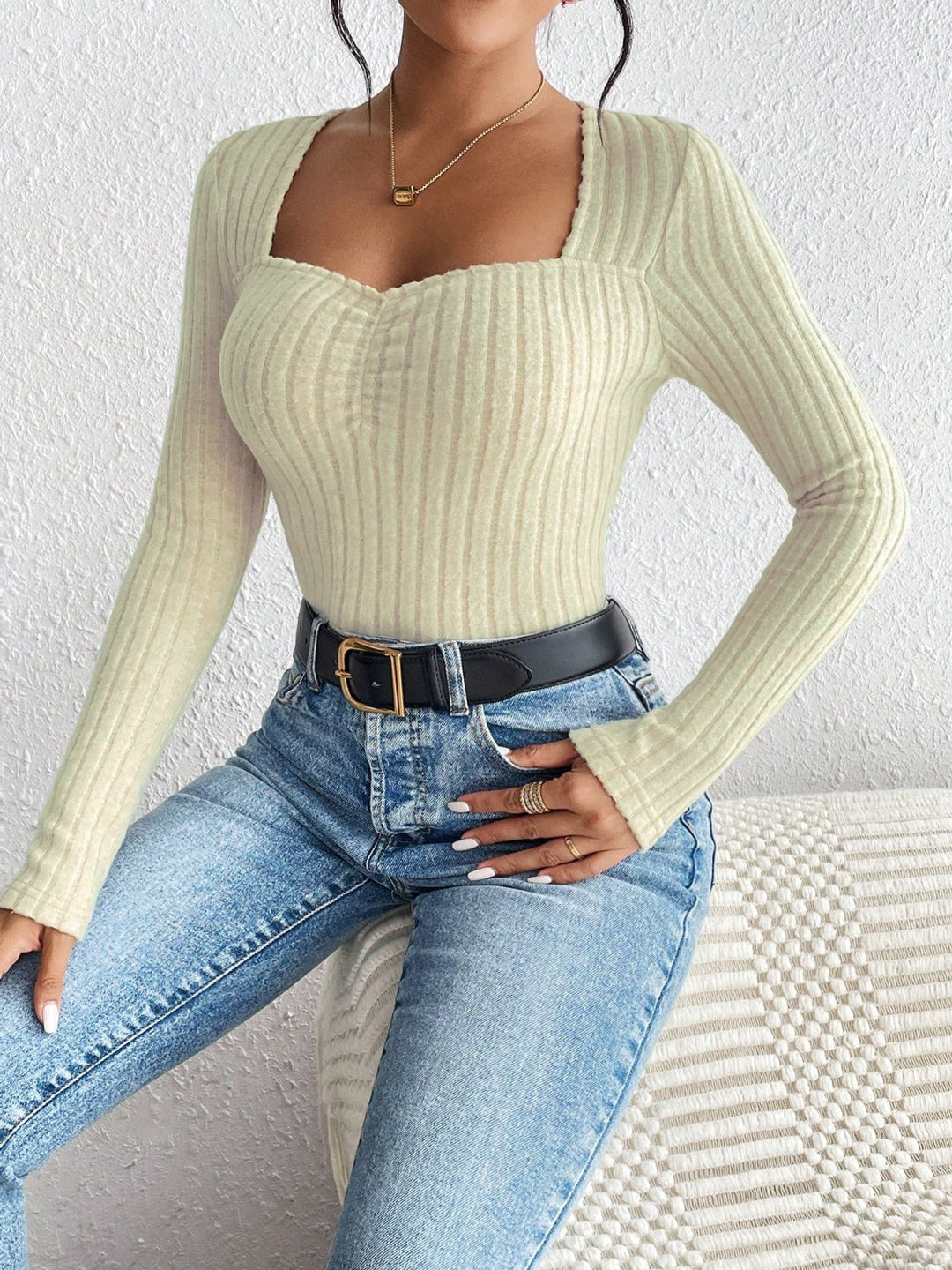 Stilla | Langærmet Rib T-shirt